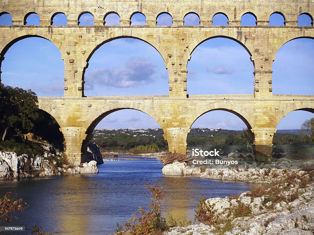 Aqueduc Le Pont du Gard - Photo de Antiquité romaine libre de droits