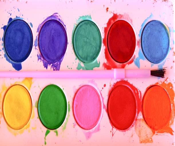 istock Set of paints and brush 1479737165