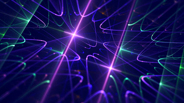 Swirl Pattern Exploding 5G Speed Abstract Fiber Optic Blockchain Neon Colorful Futuristic Technology Innovation Data Mining Glowing Hyperspace Hot Pink Magenta Green Navy Blue LED Light Fluorescent Cross Wave Particle Background Reflection Fractal Art