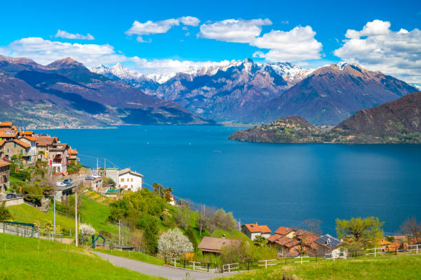 istock Panorama of upper Lake Como, looking north, from Musso. 1479739848