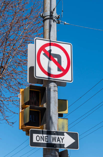 istock Traffic related signs on a telephone pole 1479741891