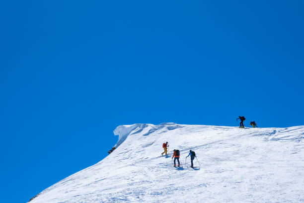 Beautiful backcountry skiing in Queyras, French Alps, France Europe