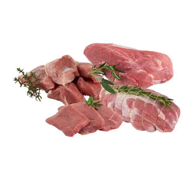 istock Sliced fresh steak marinated in spices with cut out isolated on white background with clipping path 1479747649