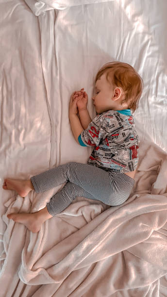 istock Cute baby sleeps peacefully, in full growth 1479750196