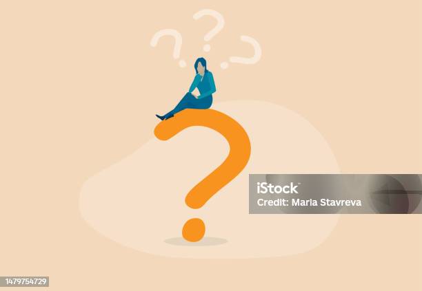 Asking Questions For Solution To Solve Problem Thinking Process Stock ...