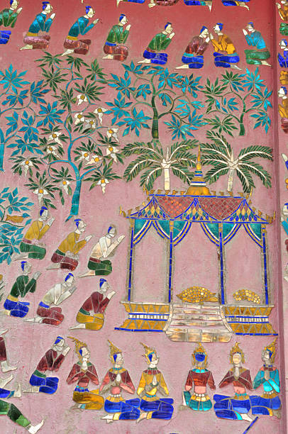 istock Murals of Wat Xieng Thong. 147975697