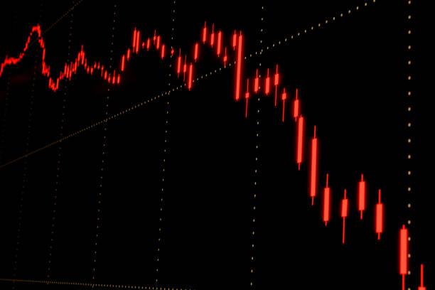 ilustrações de stock, clip art, desenhos animados e ícones de falling equity chart, financial report. - despair finance report business