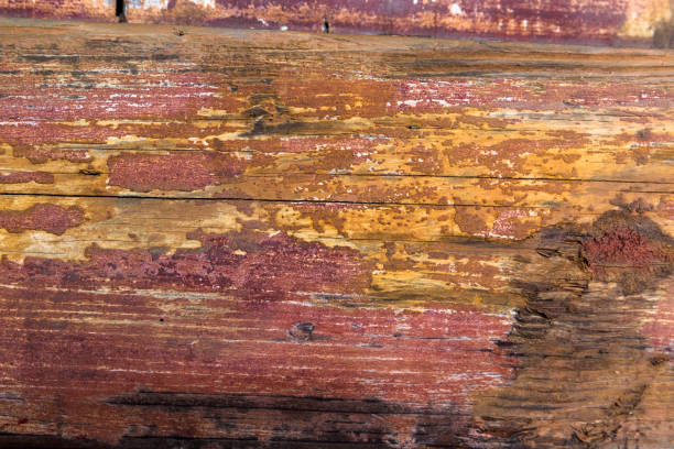 Colorful painted wooden texture background. , Rough, aged, shabby, broken, off