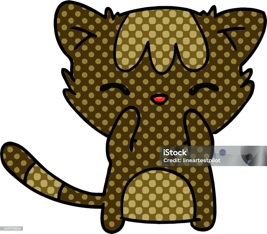 Phim Hoạt Hình Vẽ Tay Tự Do Của Chú Mèo Kawaii Dễ Thương Hình minh ...