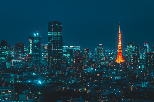 Tokyo, Japan skyline with the Tokyo Tower