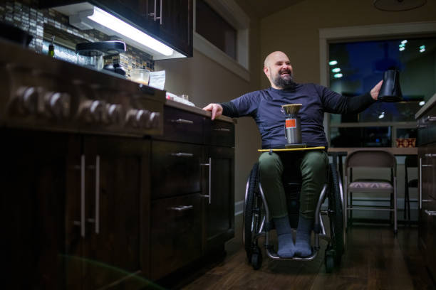 istock Man making pour-over coffee at home 1479772834