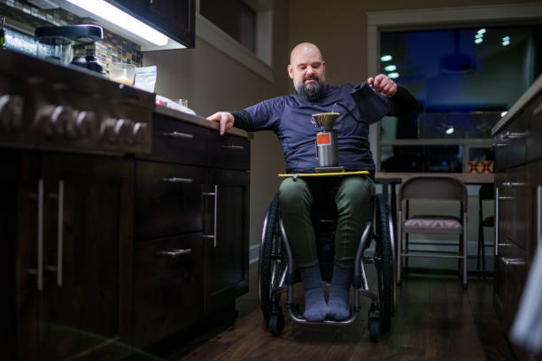 istock Man making pour-over coffee at home 1479772836