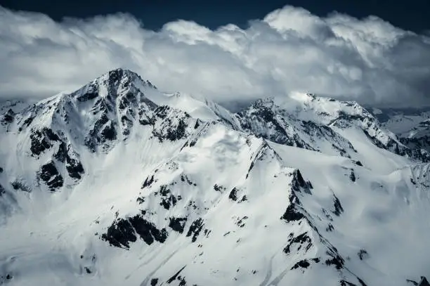 Snowy peaks of the Caucasus Mountains