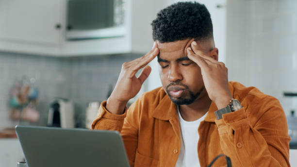 istock Depressed desperate man feeling worried about financial problem doing paperwork. Stressed businessman looking frustrated thinking of money debt, budget loss, bankruptcy sitting at home office desk. 1479777851