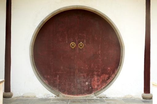 A traditional chinese old door.