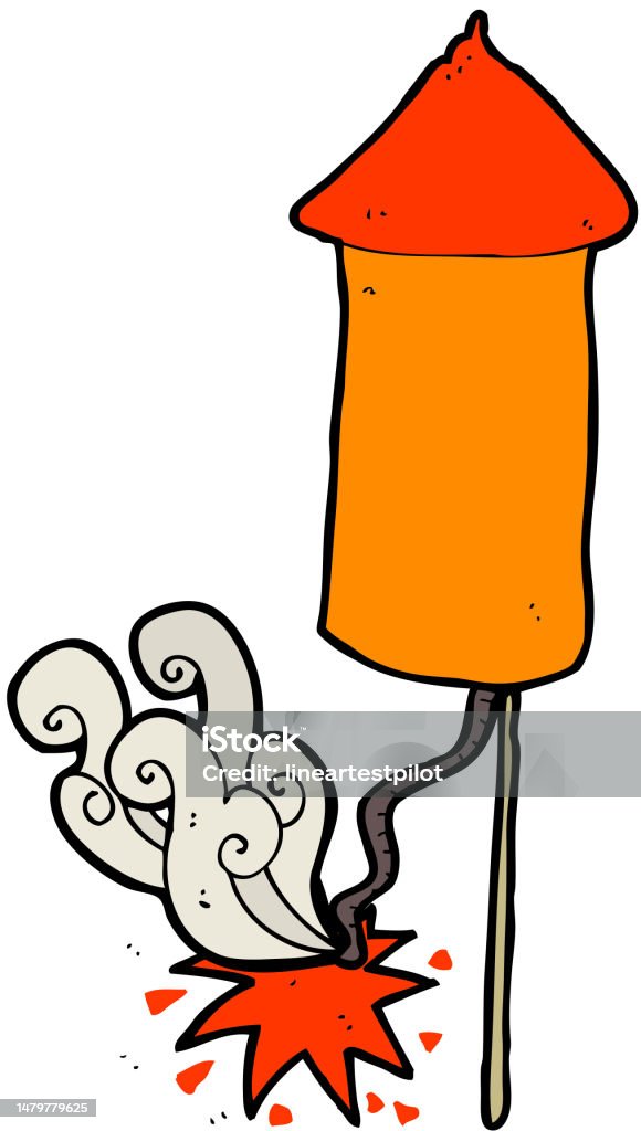 One Firework Cartoon Cartoon Firework Stock Illustration - Download Image Now - Art, Cartoon ...