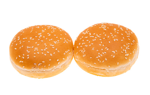 hamburger buns isolated on white background
