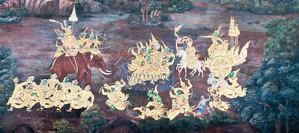 istock temple painting bangkok thailand ramakien 147978607