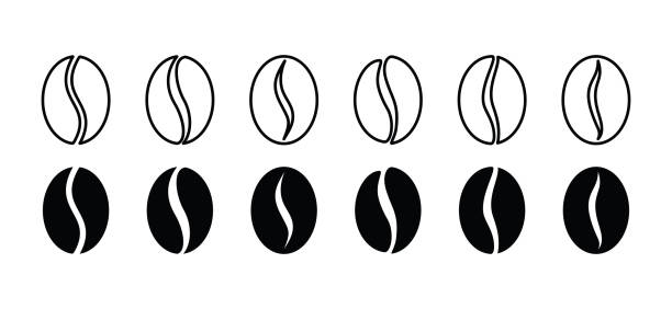 vektor für das symbol "getränke" - coffee beans stock-grafiken, -clipart, -cartoons und -symbole