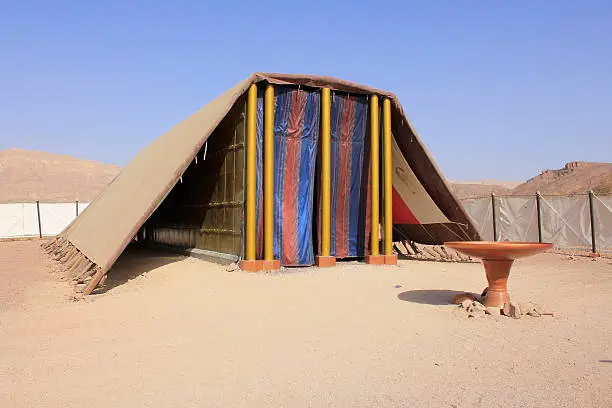 A life-size replica of the biblical tabernacle, a tent that God instructed Moses to build. It is locate in a region for many years.