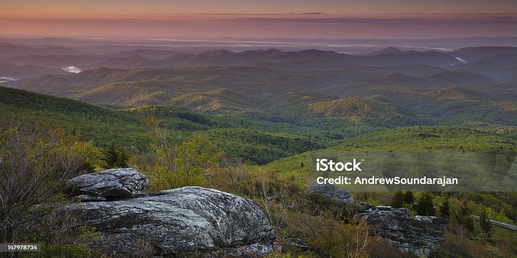 Panorama de canto azul de amanecer - Foto de stock de Aire libre libre de derechos