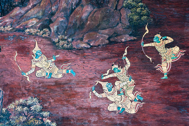 istock Thai Mural Painting on the wall, Wat Phra Kaew 147978740