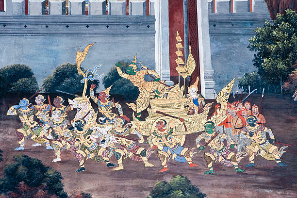 istock Thai Mural Painting on the wall, Wat Phra Kaew 147979059