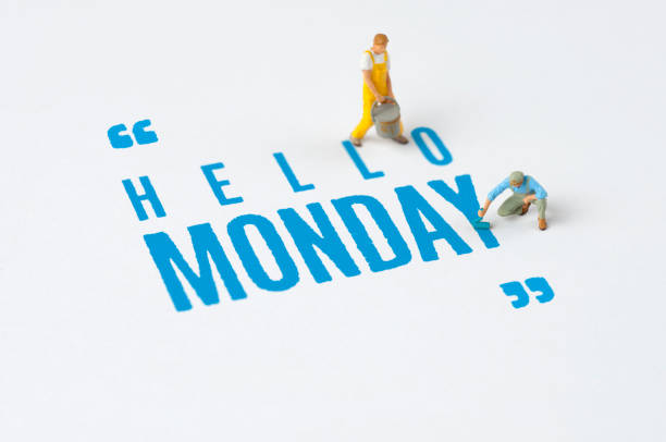 Motivation: Hello Monday stock photo