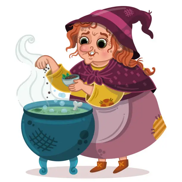 Vector illustration of Kitchen Witch