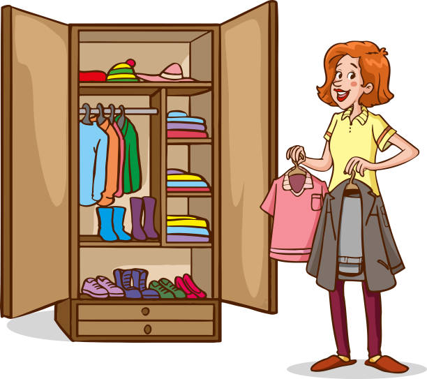 60+ Clothes Rack Cartoons Illustrations, Royalty-Free Vector Graphics ...