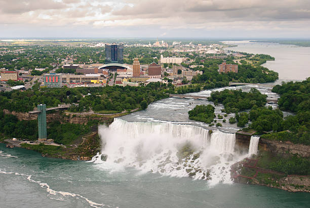 istock Aerial View on Niagara Falls from Skylon Tower 147982270