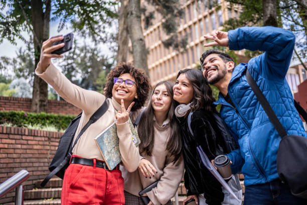 istock Young university students taking a selfie outdoors 1479824412