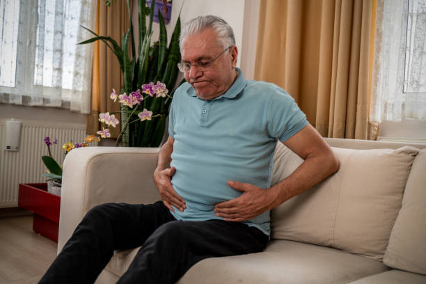 istock Senior man with stomach pain 1479830638