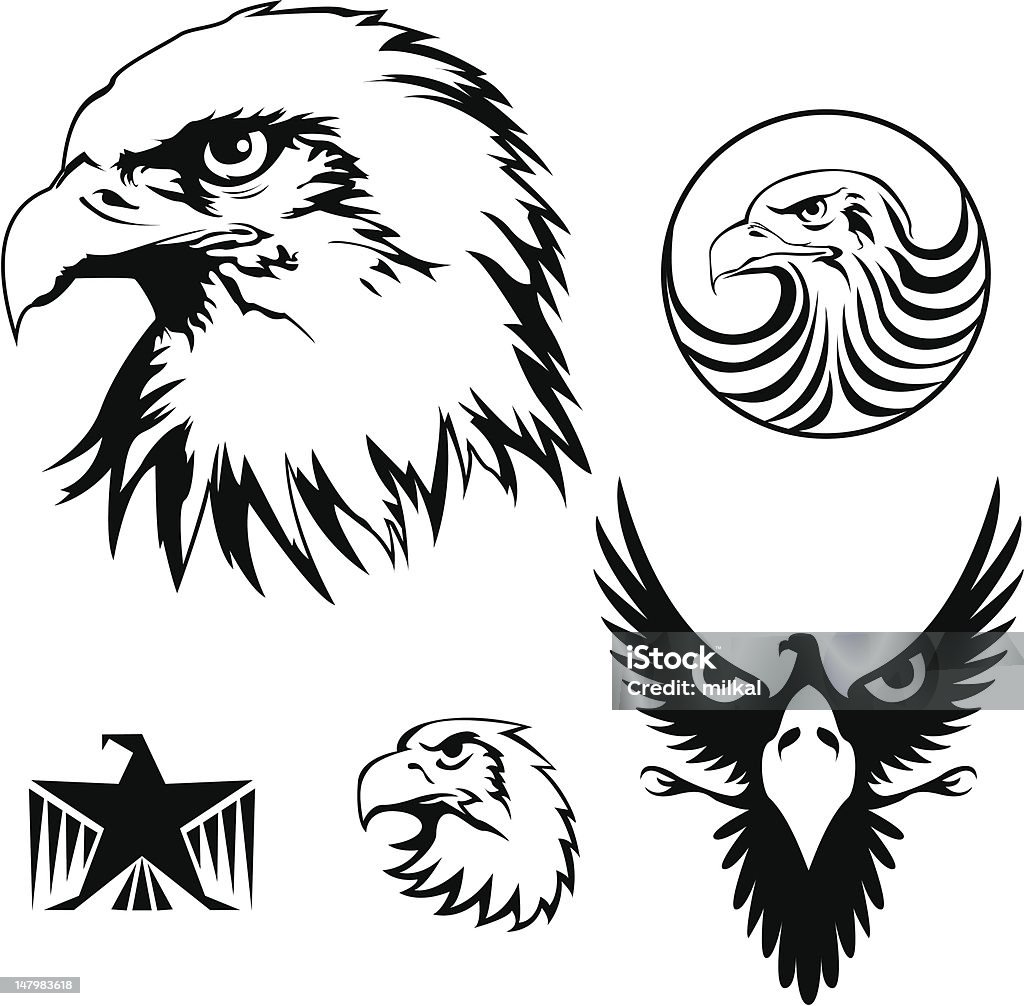 Eagle ensemble - clipart vectoriel de Aigle libre de droits