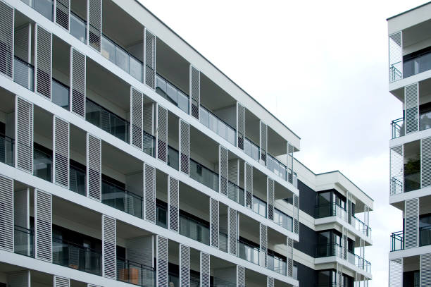 istock Modern facade of a residential building. 1479841057