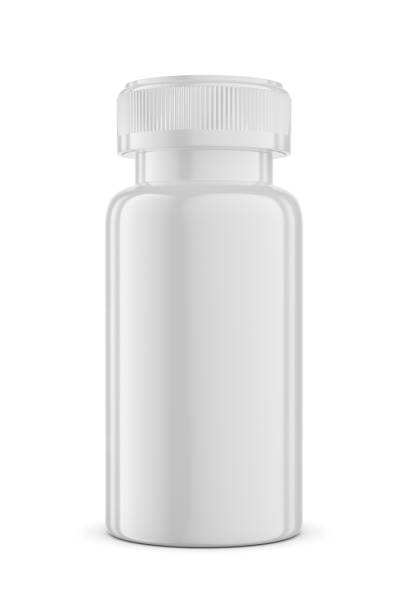 istock Medical bottle mockup template isolated on white. 3D rendering. 1479841201