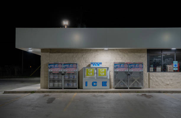 Gas station in the evening