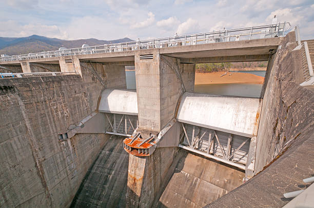 istock Emergency spillway for a dam. 147984734