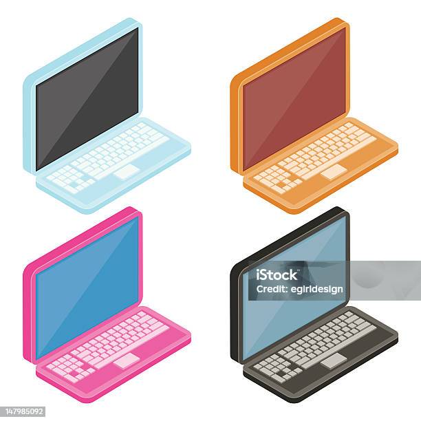 다채로운 노트북 0명에 대한 스톡 벡터 아트 및 기타 이미지 - 0명, 개체 그룹, 노트북
