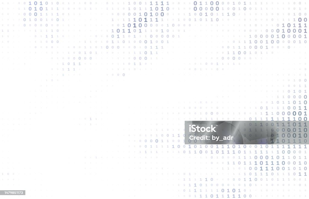 Minimal Background With Binary Code Simple Pattern Stock Illustration ...