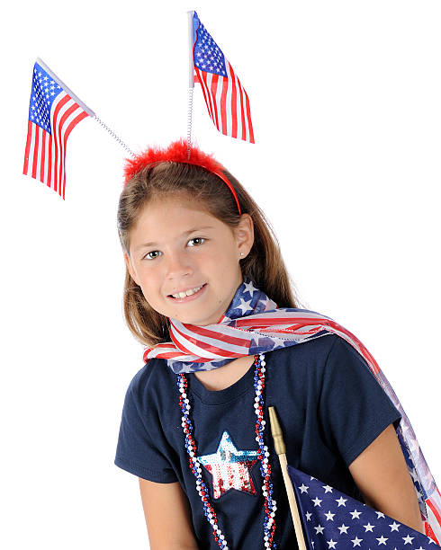 istock Pretty Young US Patriot 147985212