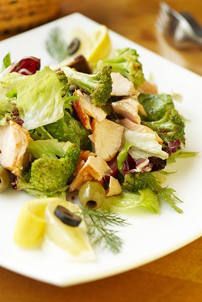 istock Vegetables salad with salmon 147985310