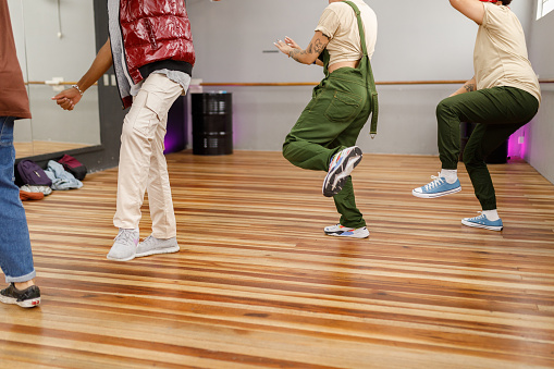 Dancers practicing at the studio