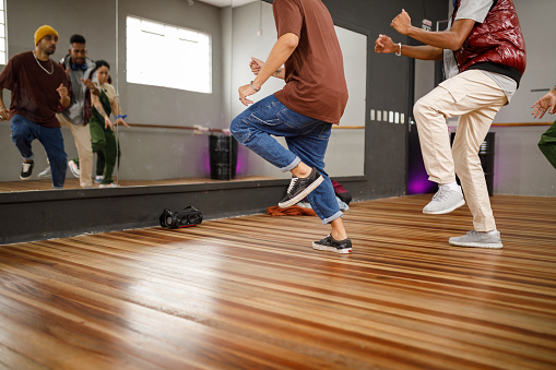 Dancers practicing at the studio