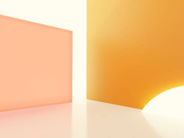 istock 3D Rendering Minimal Studio Shot Pastel or Vibrant Color Transparent Acrylic Board with Back Light Product Display Background for Fashion, Cosmetics and Trendy Products. 1479855829