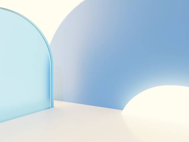 istock 3D Rendering Minimal Studio Shot Pastel or Vibrant Color Transparent Acrylic Board with Back Light Product Display Background for Fashion, Cosmetics and Trendy Products. 1479855843
