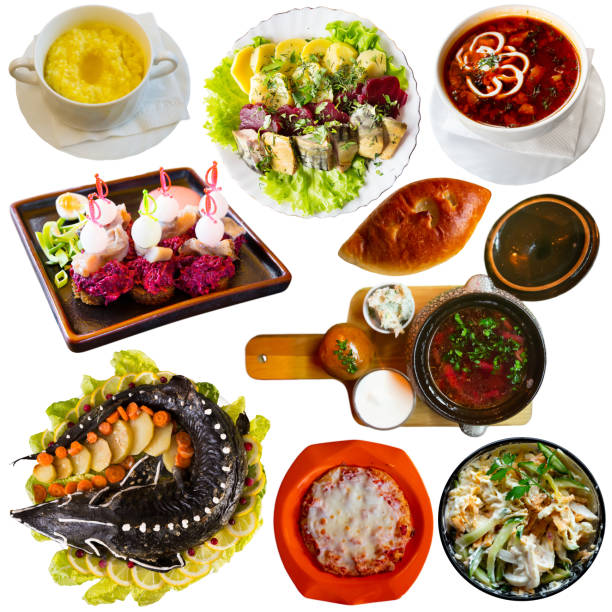istock Set of russian dishes isolated on white 1479856154