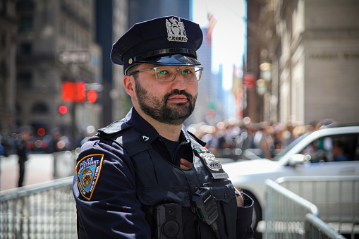 NYPD Officer Keeping the Peace at Trump Tower