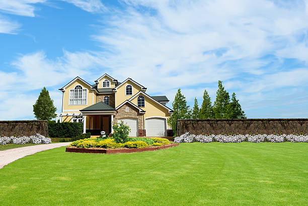 istock Beautiful two story country house 147986949