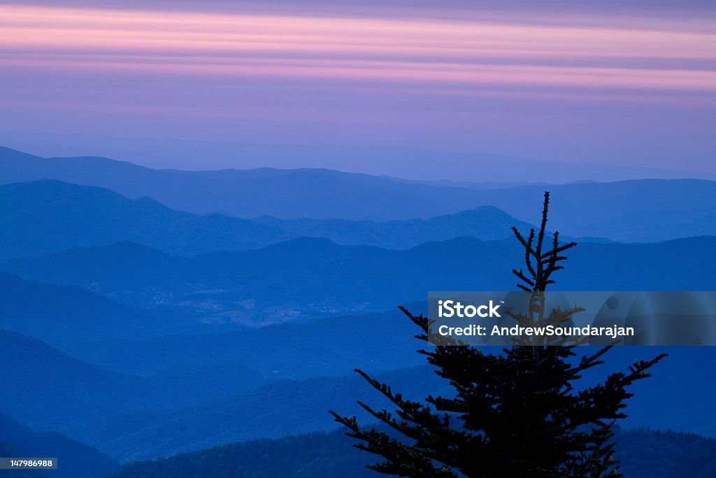 Crêtes de montagne au coucher du soleil - Photo de Appalaches libre de droits